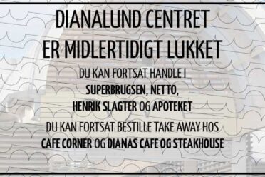 Dianalund Centret er midlertidigt lukket, pånær fødevarer, apotek og take away Dianalund centret holder midlertidigt lukket grundet Covid-19 og deraf regeringens anvisninger