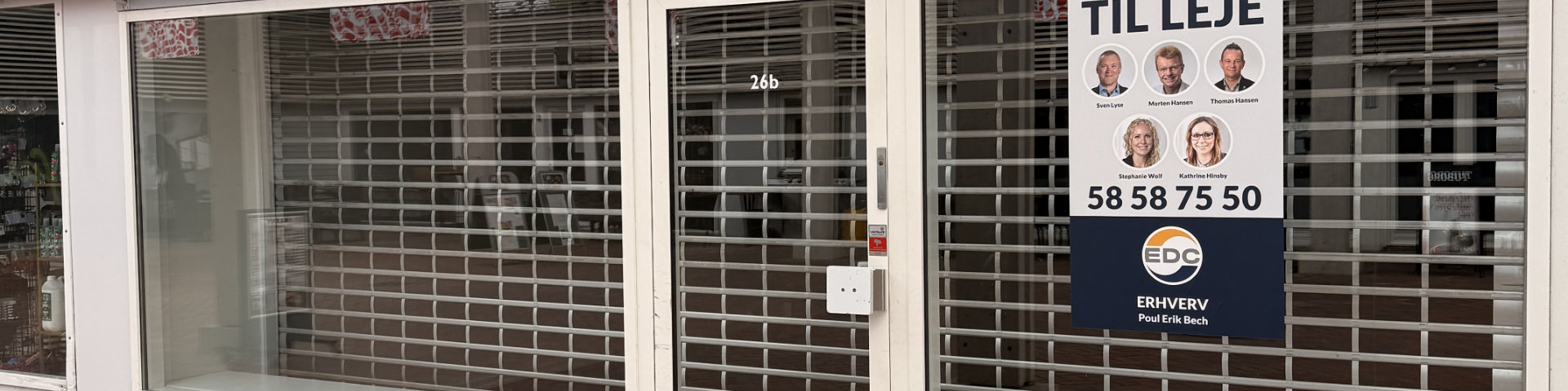 Attraktivt erhvervslejemål på 137 m² Centralt på Torvet 26B